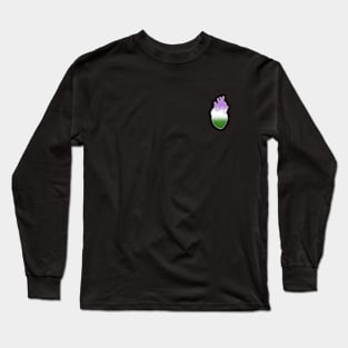 Genderqueer Pride Heart Long Sleeve T-Shirt